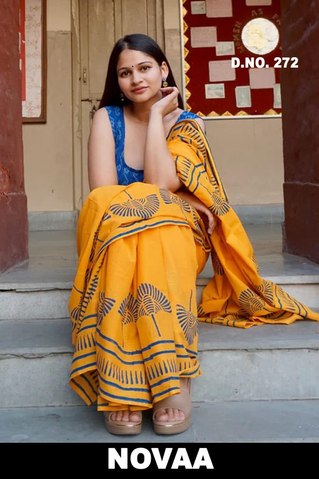 Linen Digital Print Saree - Design 32