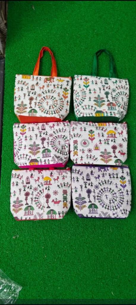 Warli Print Bag Set — Six Styles